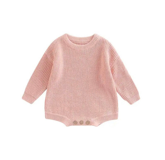 Hand Embroidered Chunky Sweater Romper